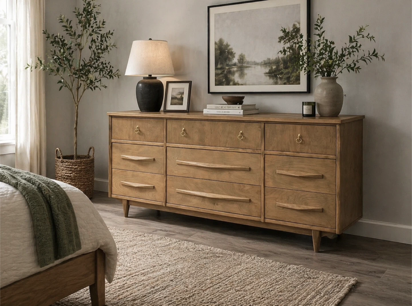 ✨Warm Wood Mid Century Dresser – Clean Lines & Timeless Style✨ - photo 2