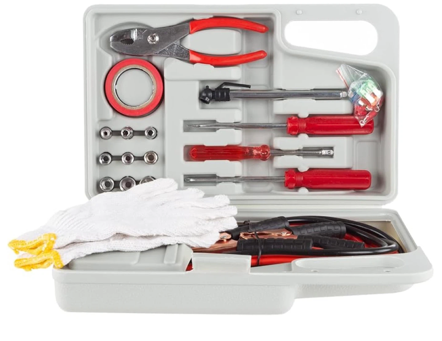 Brand New 30-Piece Emergency Car Tool Kit w/ Jumper Cables