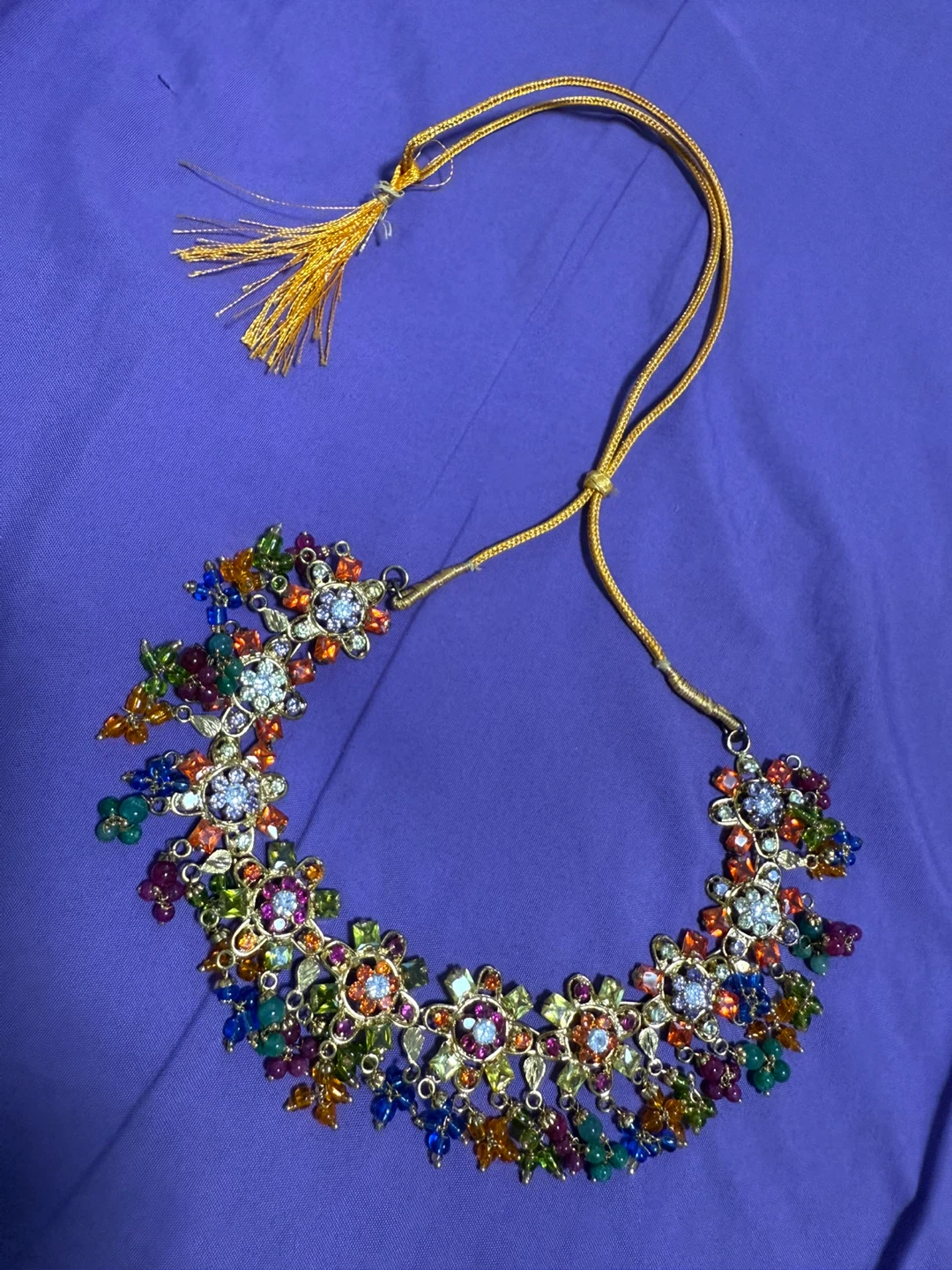 Multi-coloured Necklace Set with Earrings - photo 5