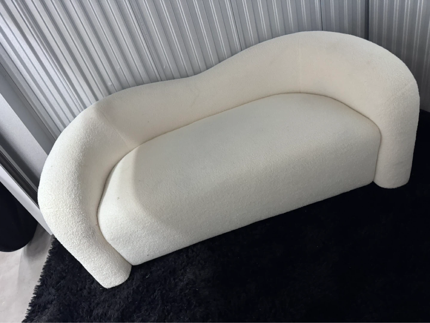 Cream Boucle Armchair