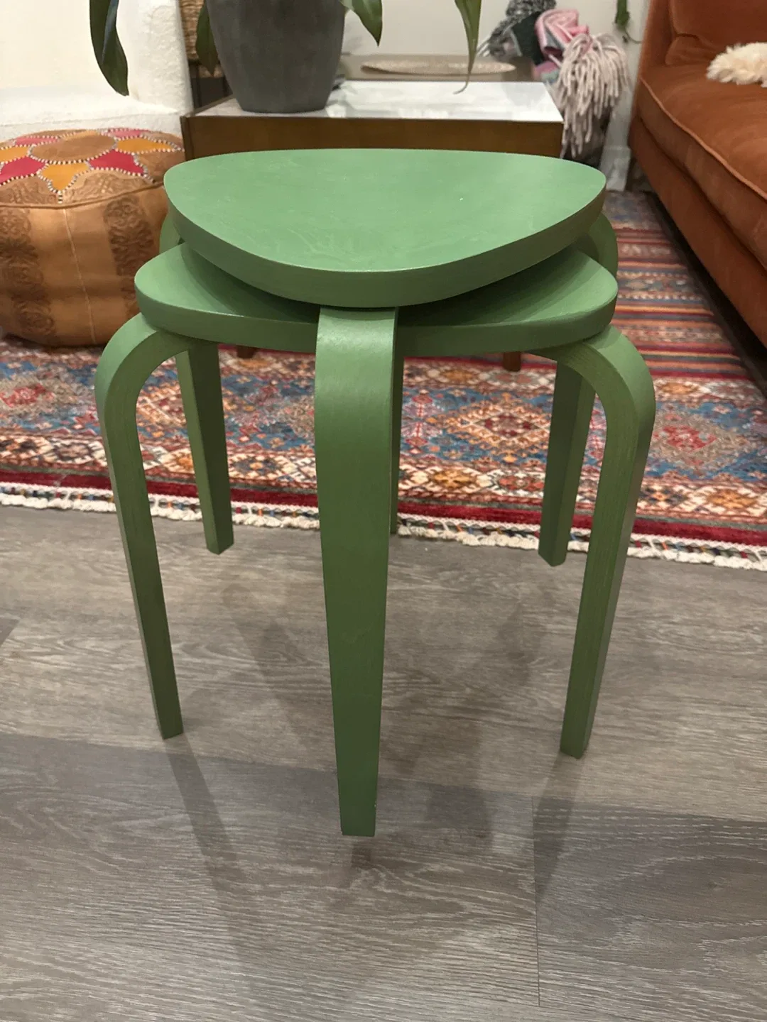 Pair of Green Stools - photo 3