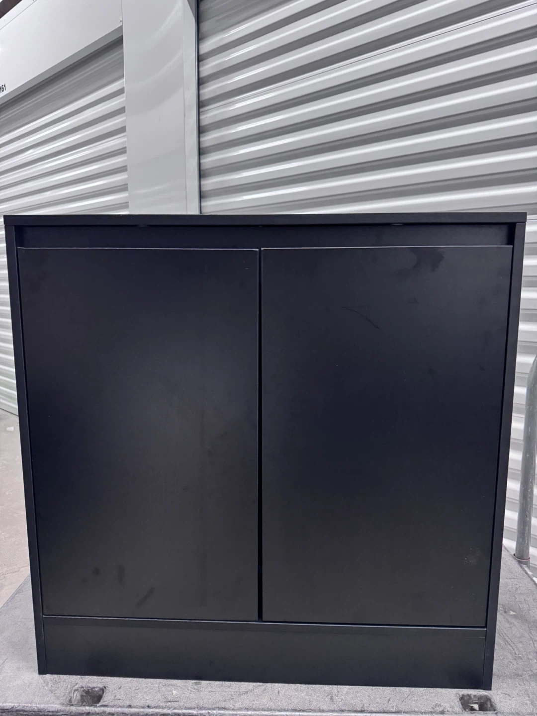Black Two-Door Cabinet with Shelves - photo 3