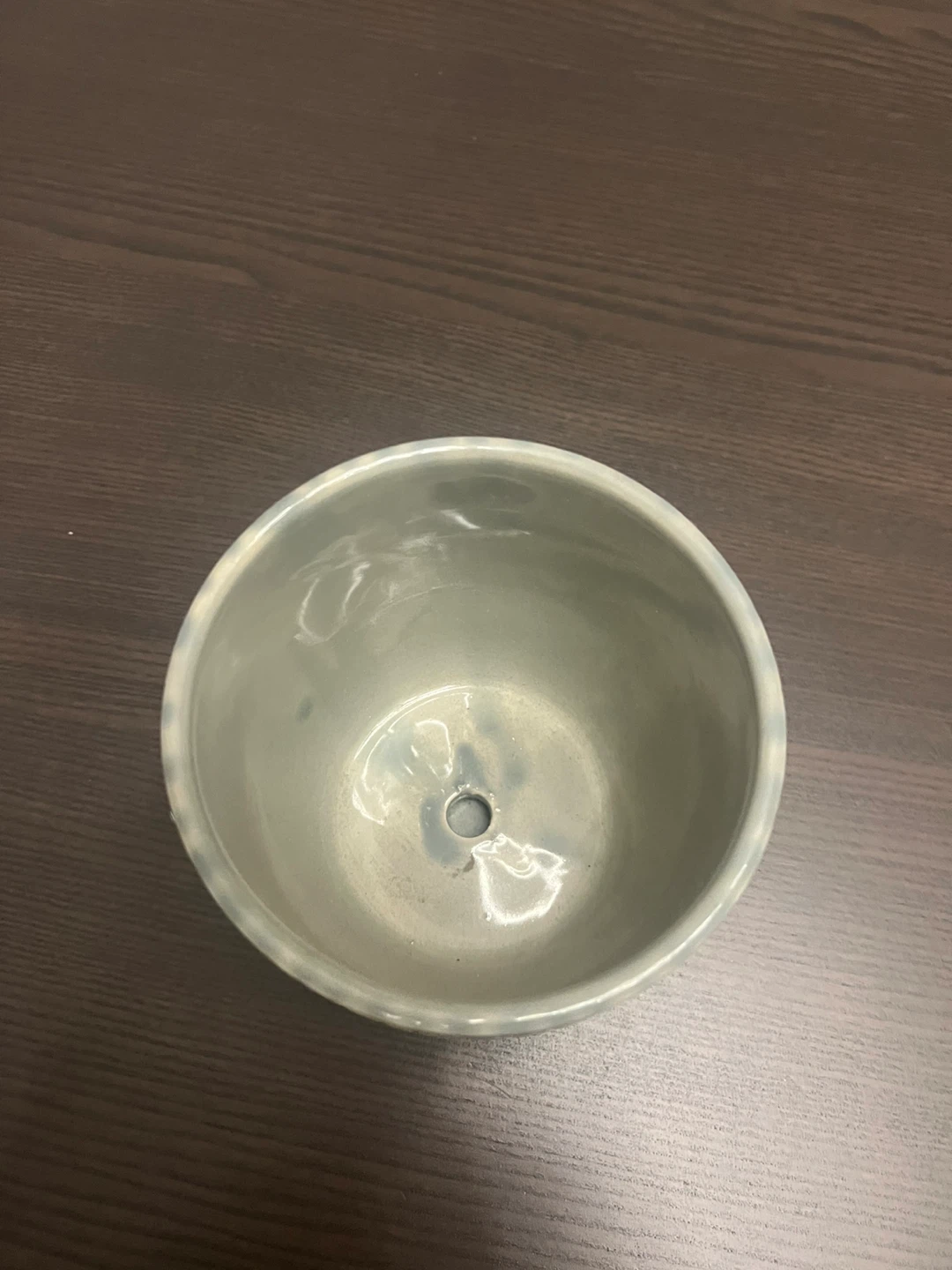 Grey Ceramic Planter with Saucer - photo 2