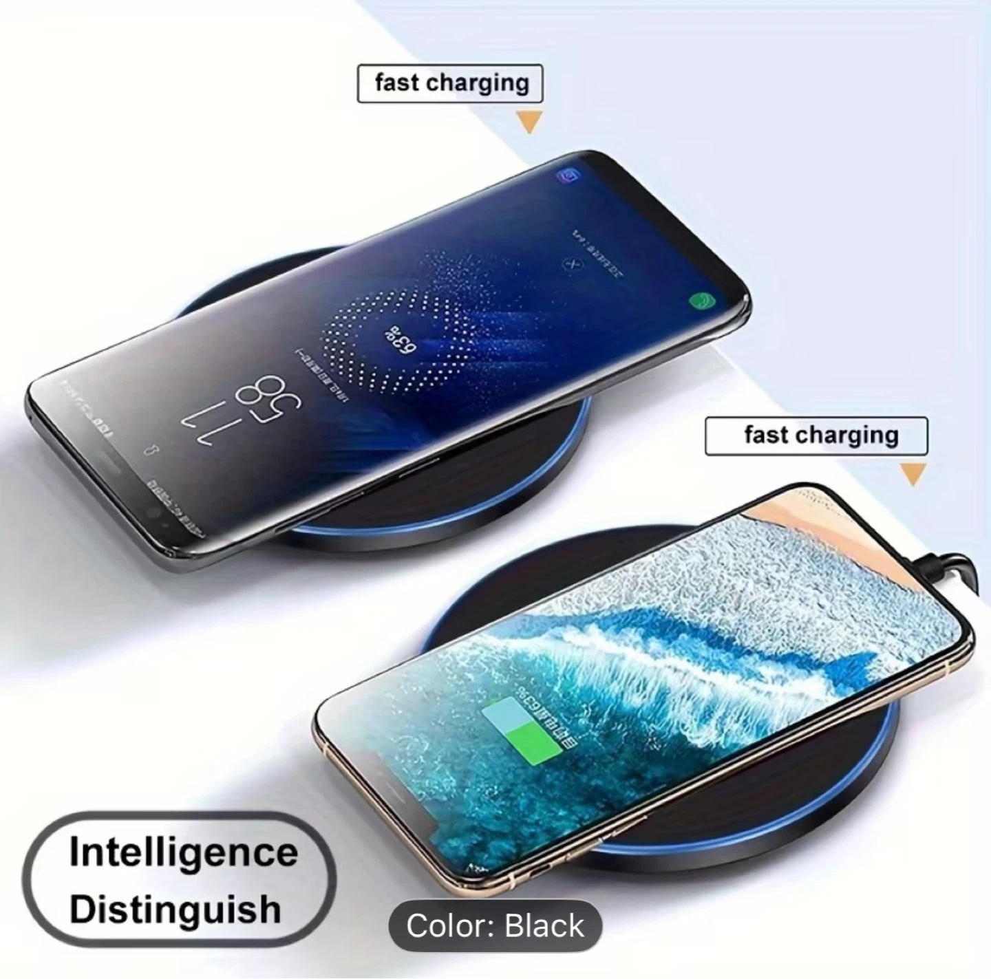 15W Fast Wireless Charger Pad - Black - photo 4