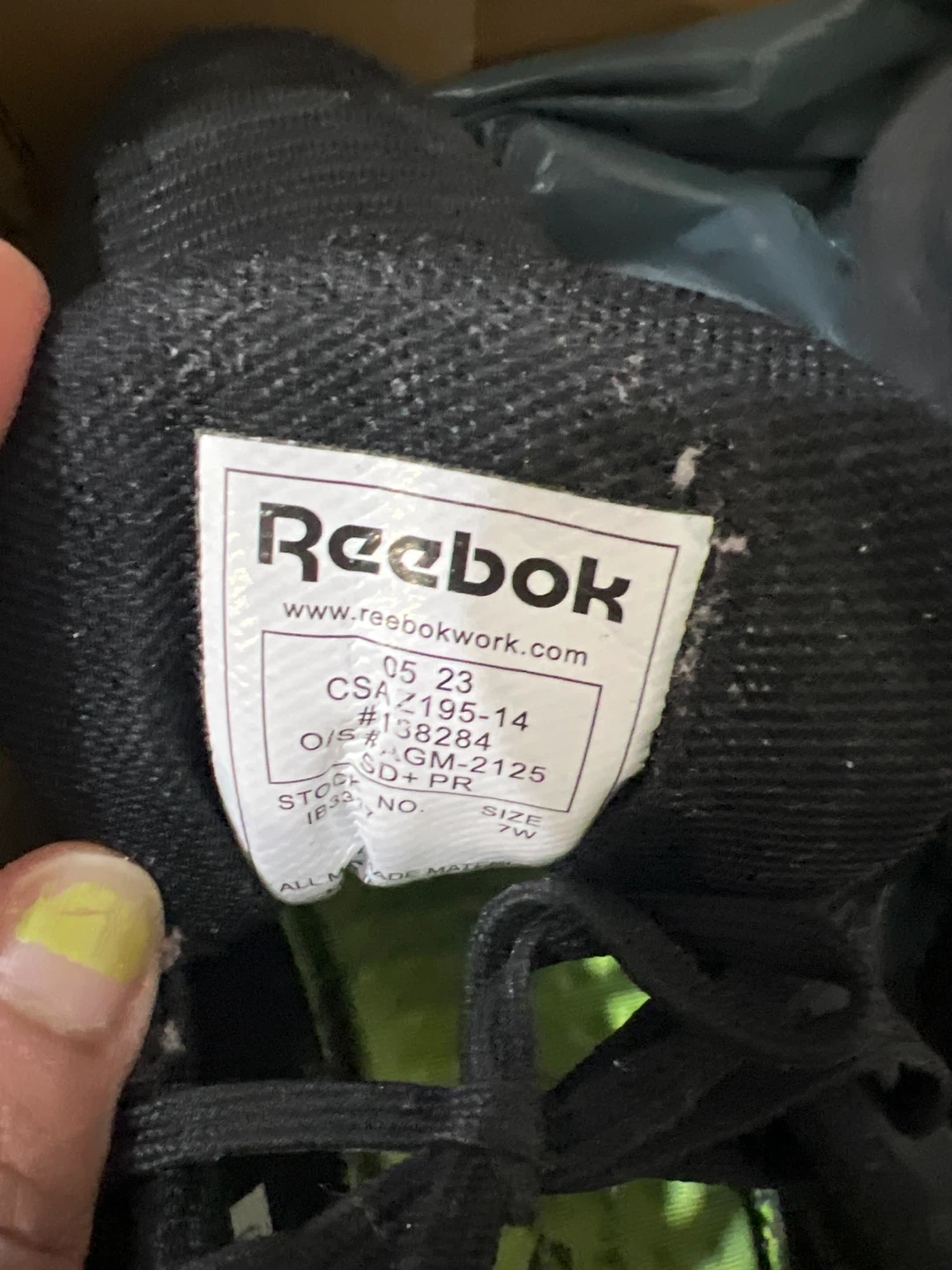 Reebok Black Training Shoes - Size 7W - photo 4