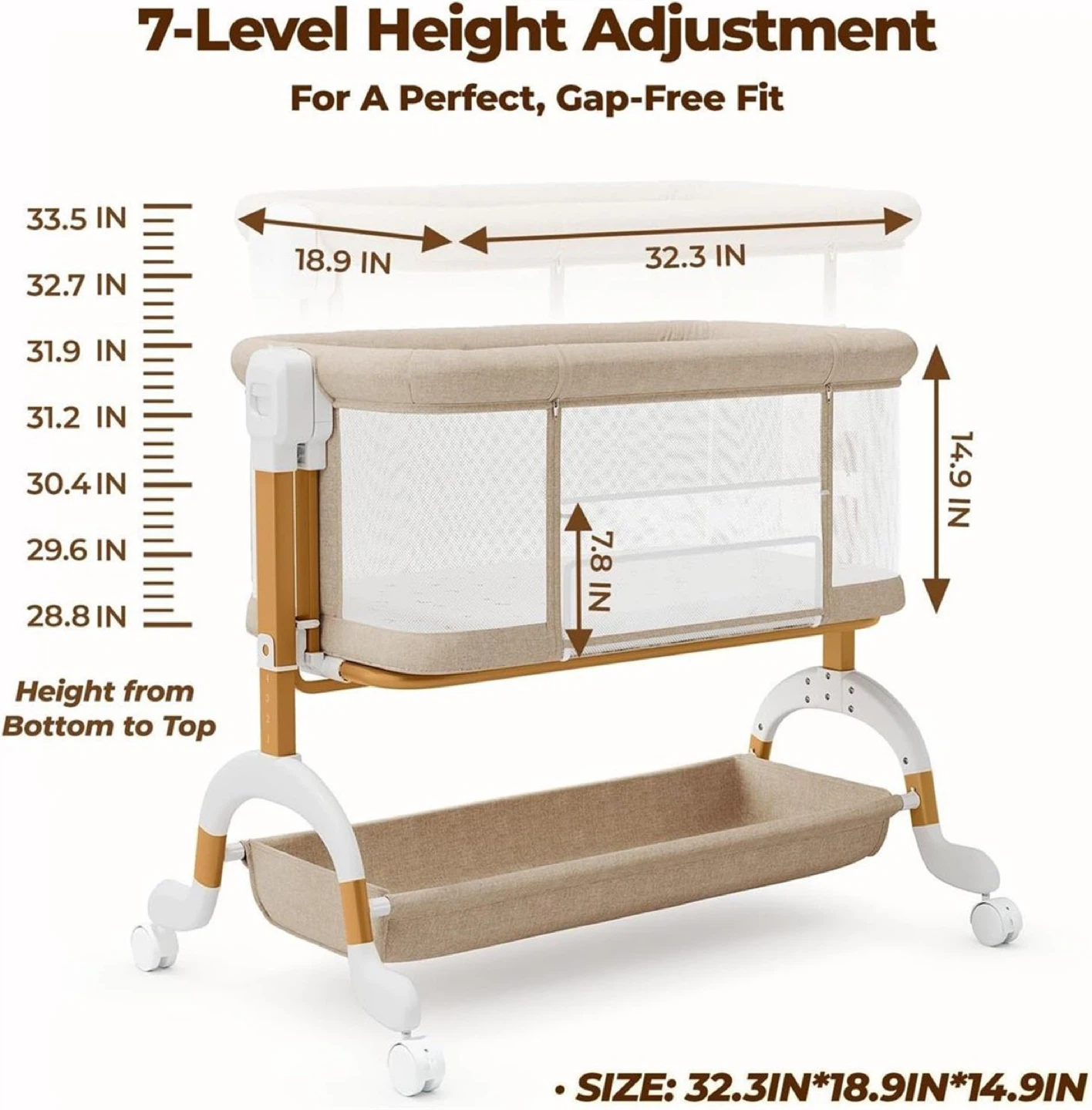 NEW Ezebaby Bassinet - Beige - photo 2