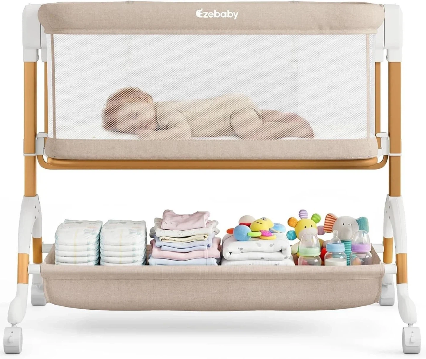 NEW Ezebaby Bassinet - Beige