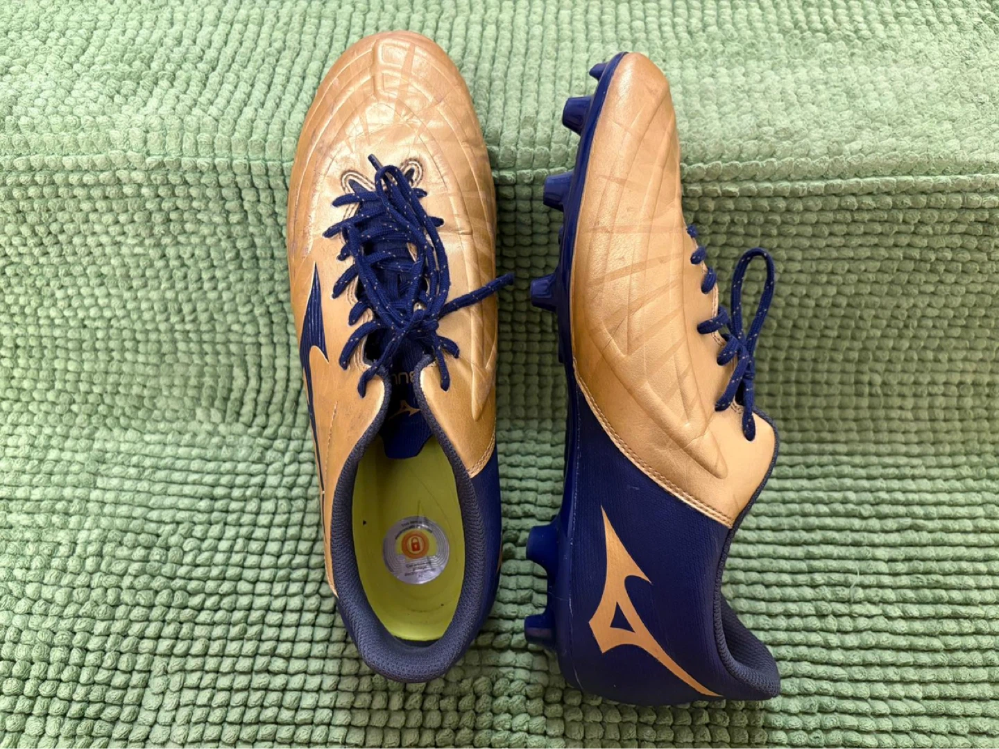 Mizuno Rebula Soccer Cleats - Gold/Navy - photo 3