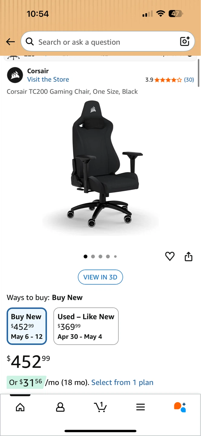 Corsair TC200 Gaming Chair - Black - photo 2