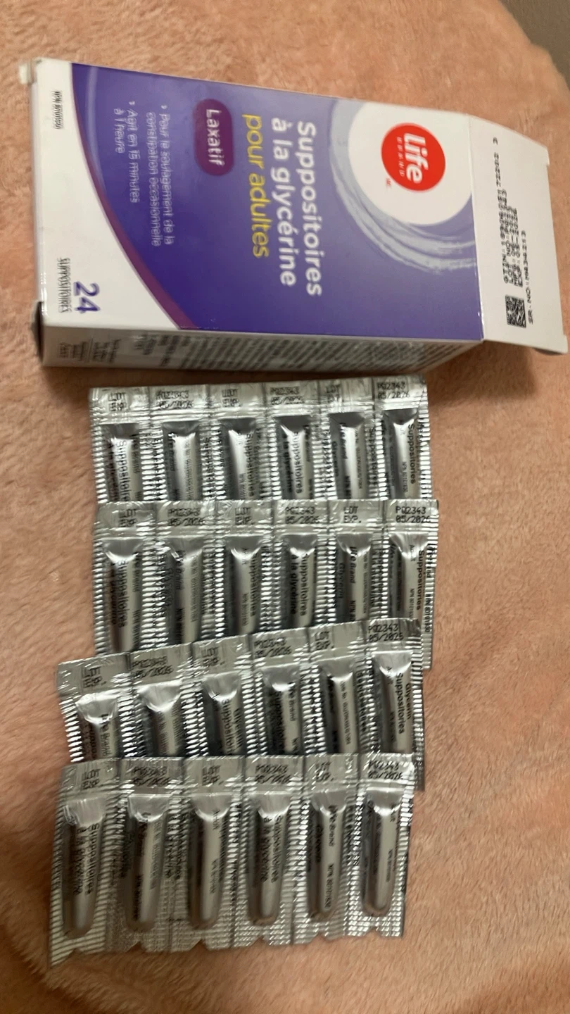 New Life Brand Glycerin Suppositories for Adults - 24 Count