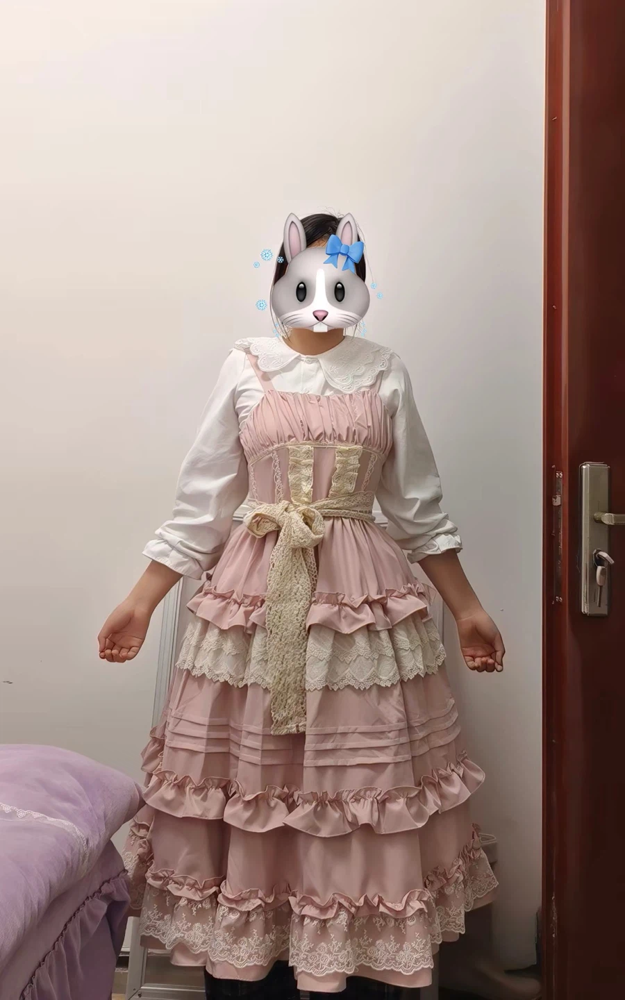 Lilian Pink Lolita Dress with Lace and Ruffles - photo 4
