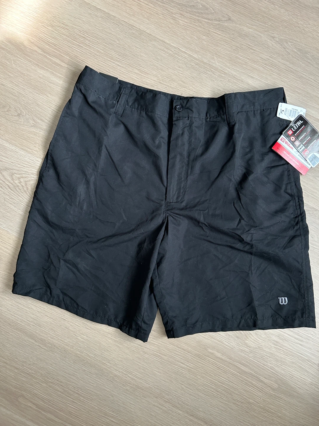 🌱 Wilson Men's Casual Microfiber Shorts - Black, Size 38
