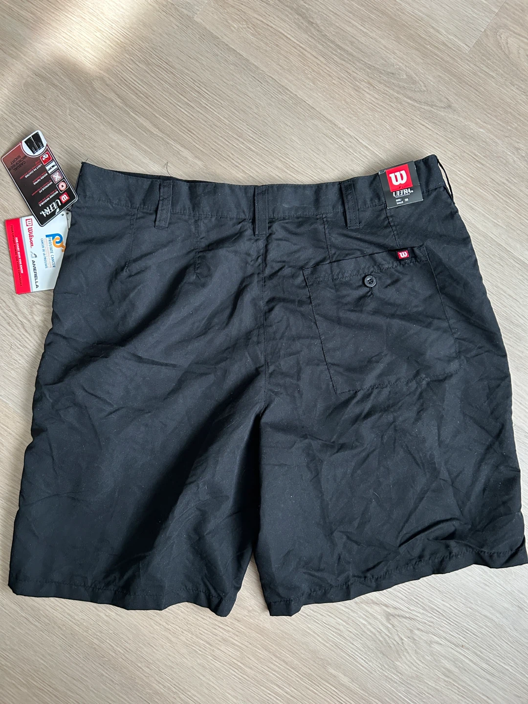 🌱 Wilson Men's Casual Microfiber Shorts - Black, Size 38 - photo 3
