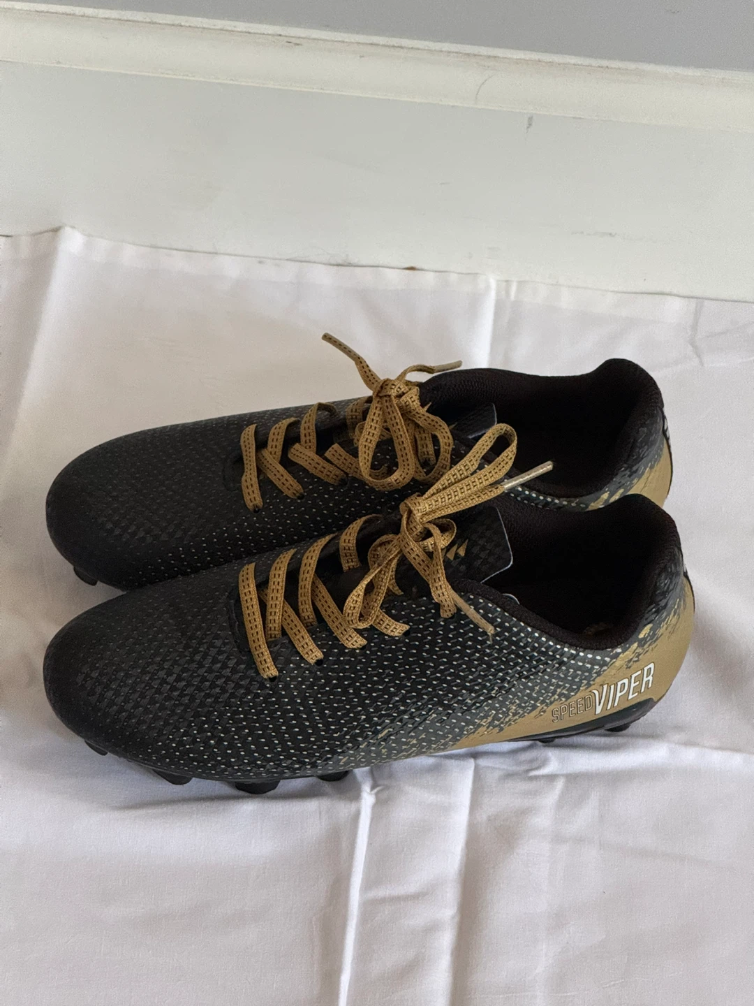 DSG Speed Viper Soccer Cleats Black/Gold Size 2.5 - photo 3