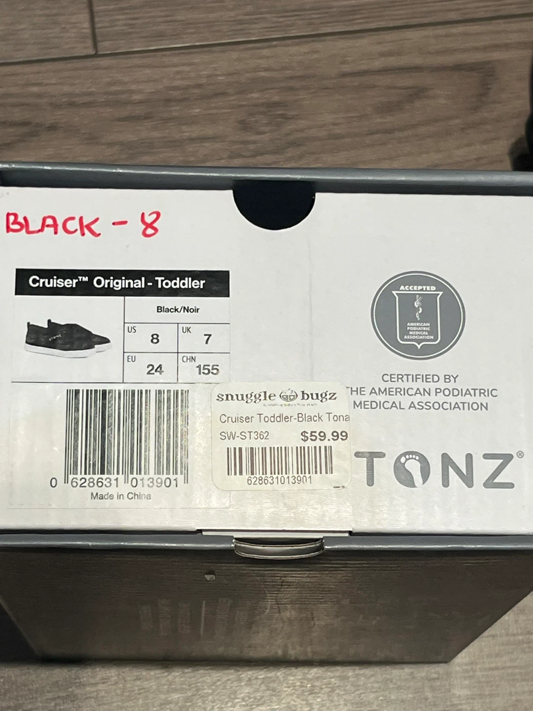 Stonz Toddler Cruiser Shoes - Black Size 8 - photo 4