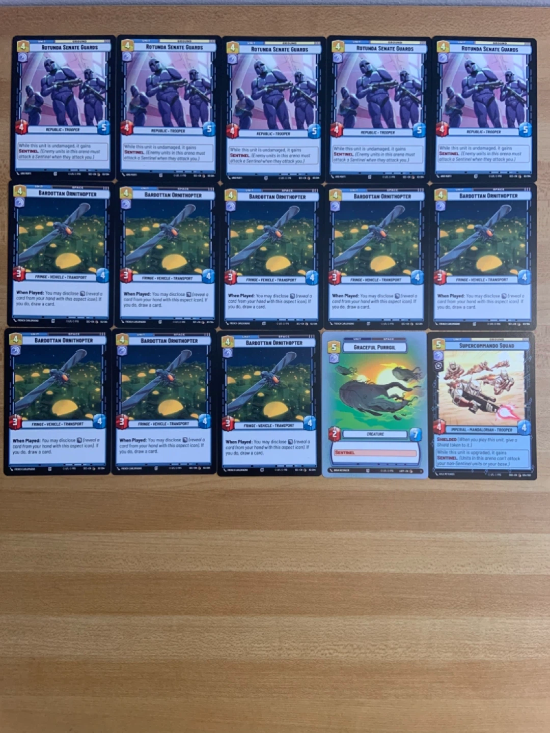 Star Wars Card Lot 33 Cards Near Mint