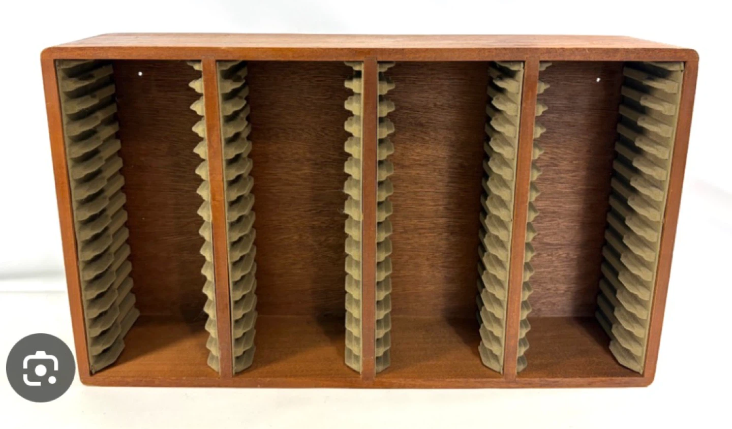 Vintage Wooden Record Storage Shelf