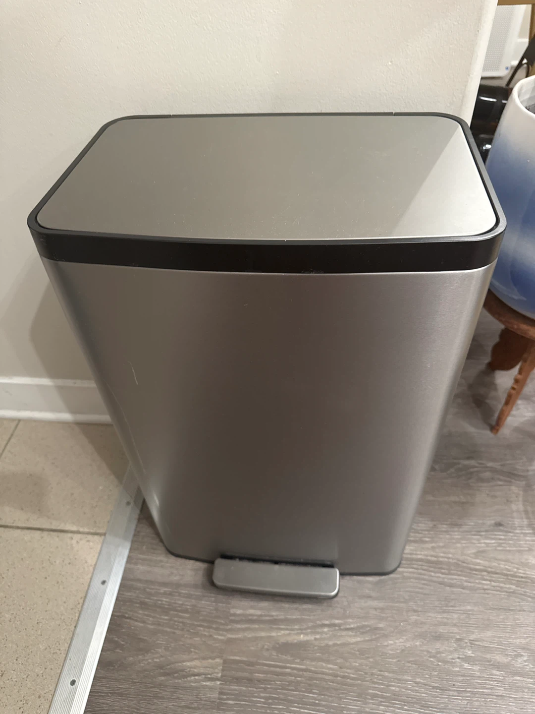 Kohler Stainless Steel Rectangular Step Trash Can - photo 2