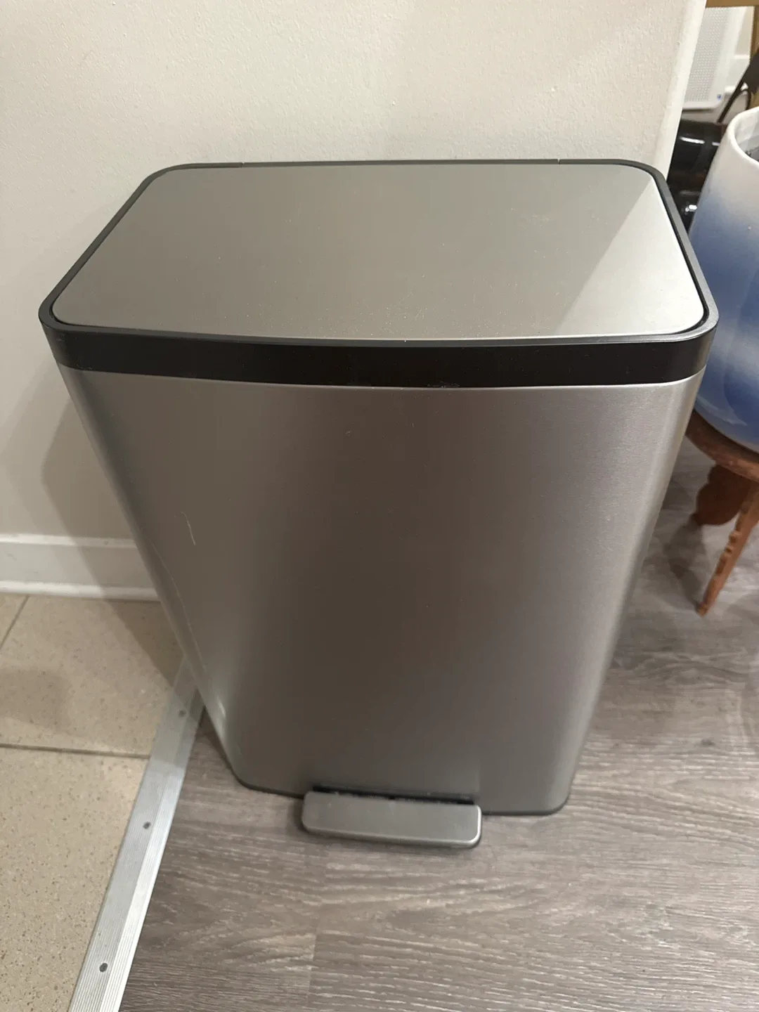 Kohler Stainless Steel Rectangular Step Trash Can - photo 2