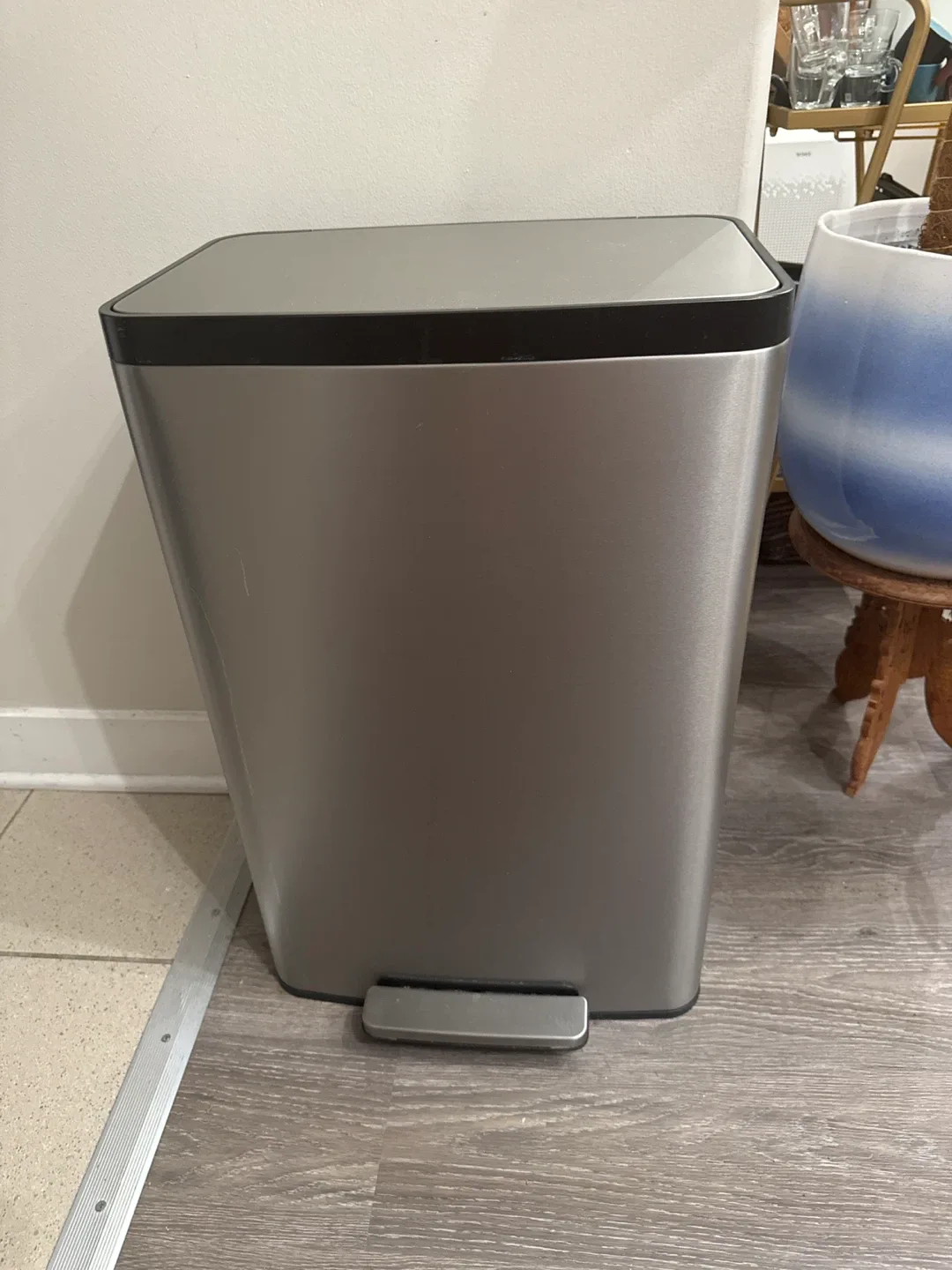 Kohler Stainless Steel Rectangular Step Trash Can