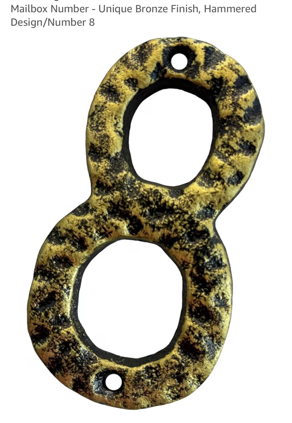 4-Inch High Cast Iron House Number 8 - Bronze Finish - photo 2
