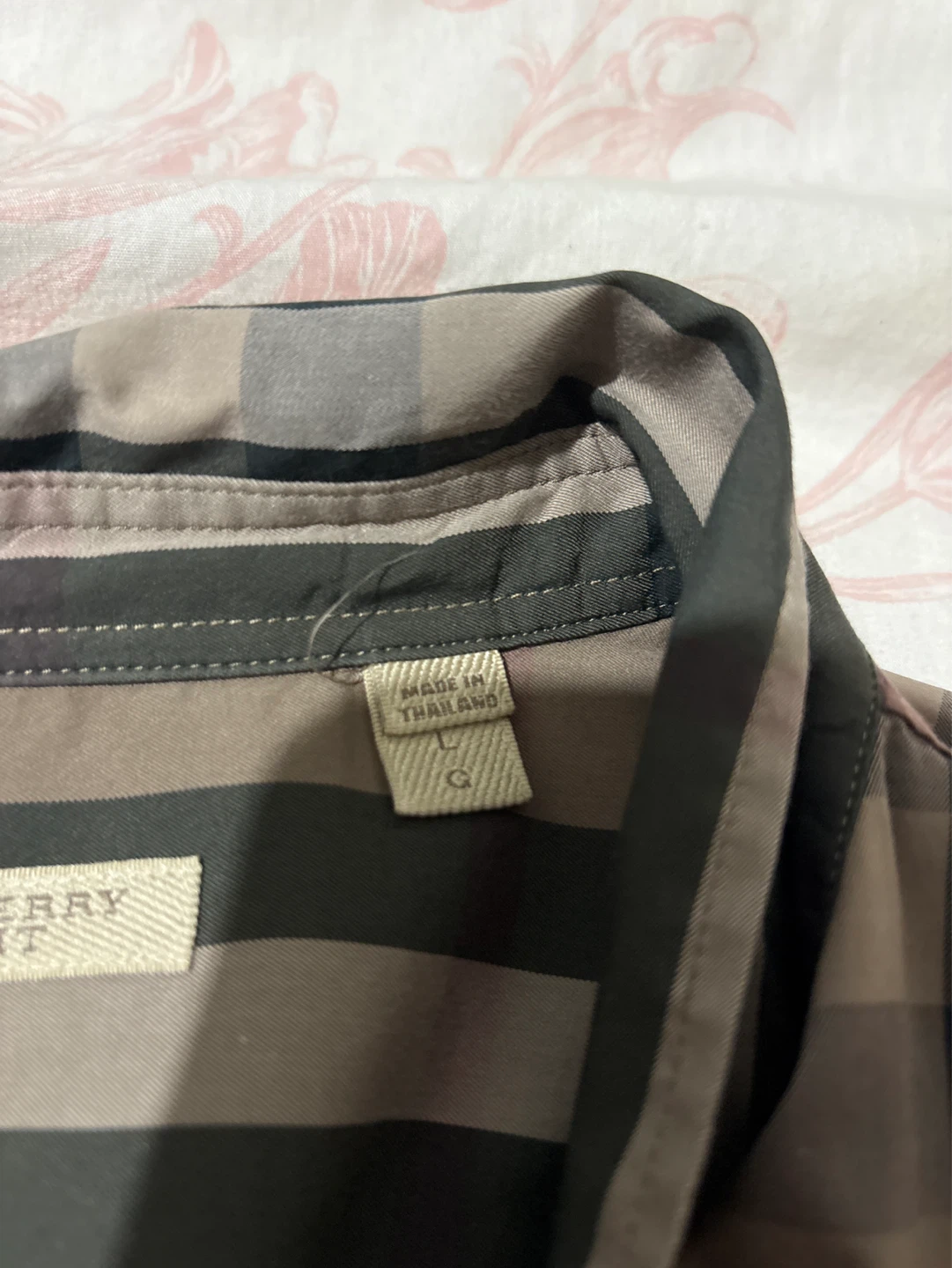 Burberry Brit Men's Plaid Button-Up Shirt - Size L - photo 2