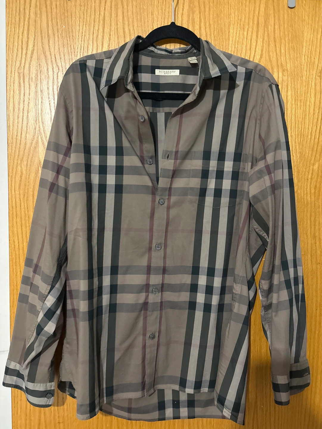 Burberry Brit Men's Plaid Button-Up Shirt - Size L - photo 3