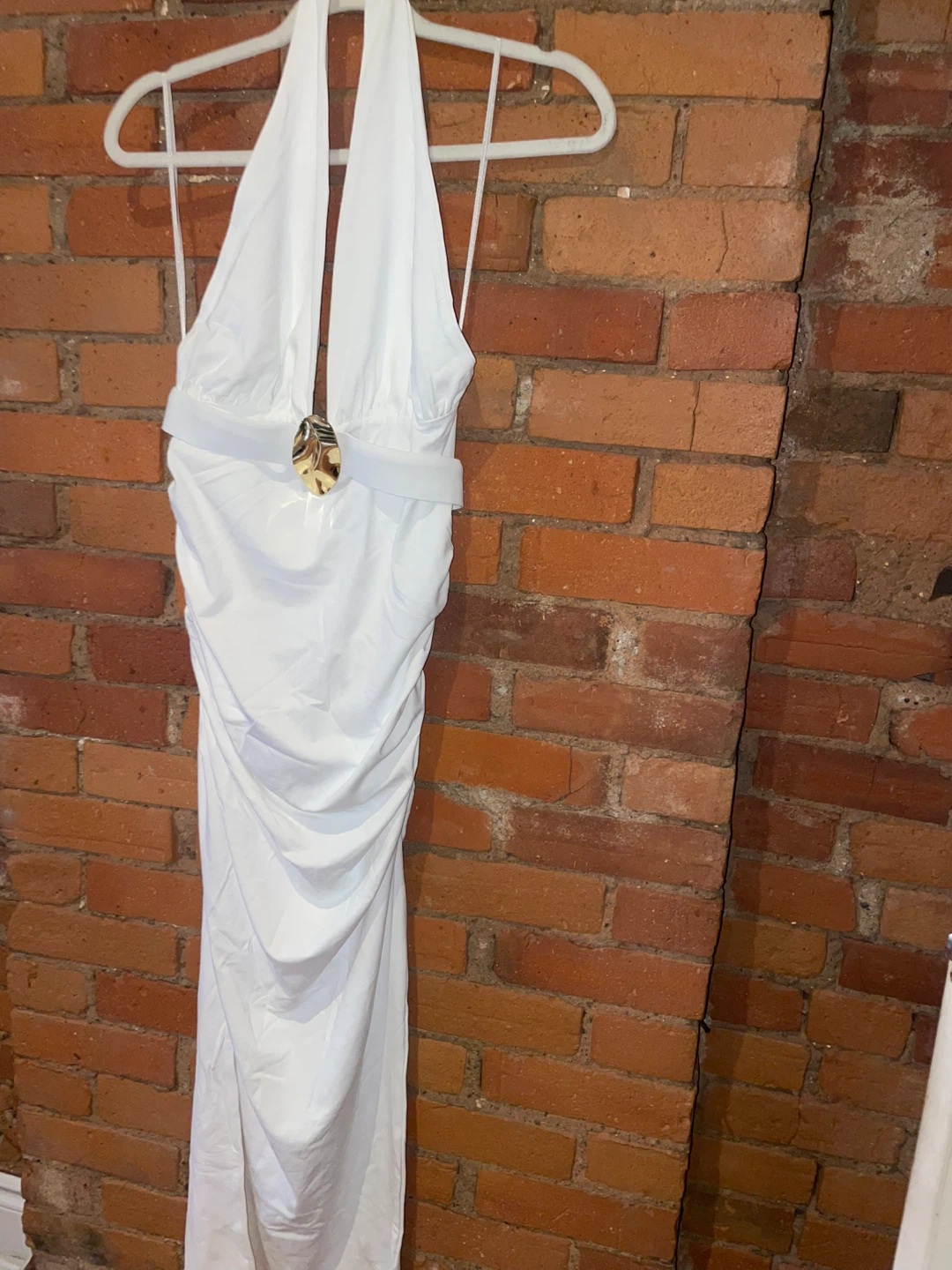 ZARA White Halter Neck dress Large - photo 2