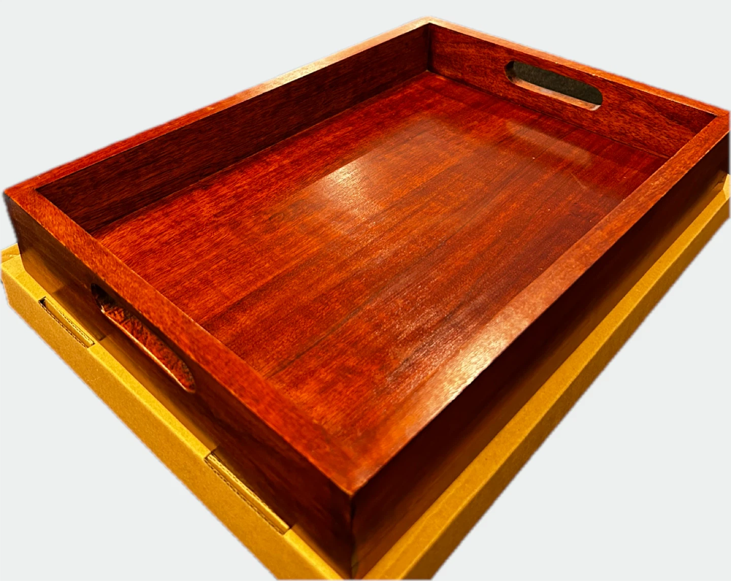 Wooden Serving Tray with Handles