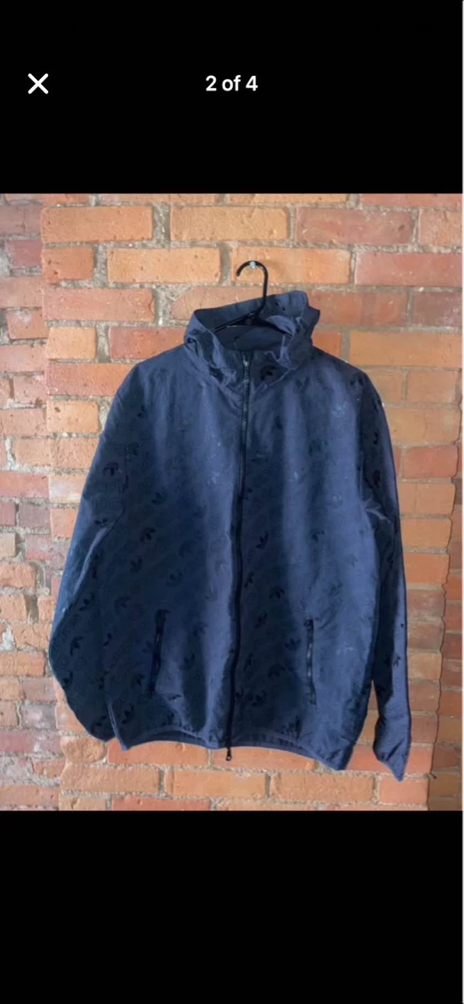 Adidas All Over Trefoil Print Hooded Jacket - photo 2