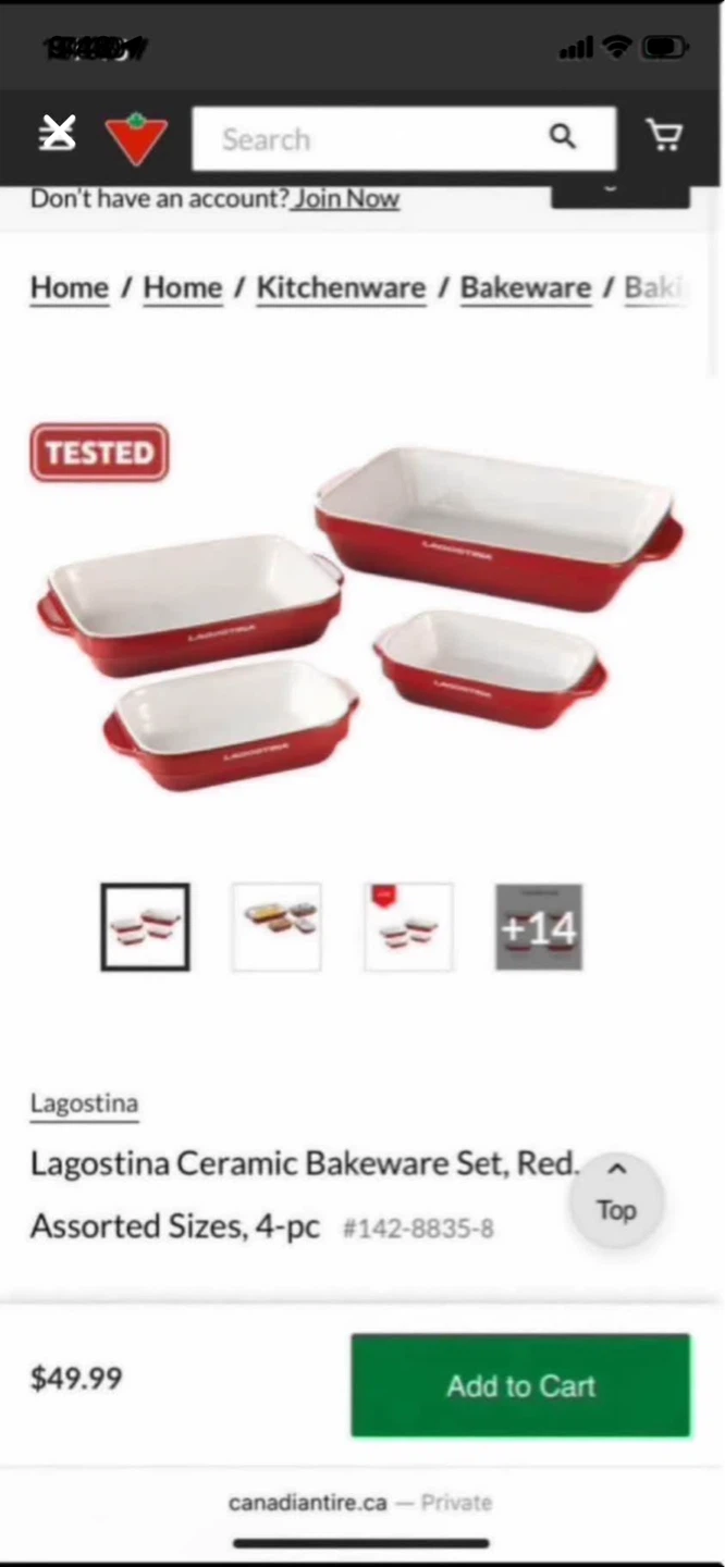 Lagostina Ceramic Bakeware Set, Red, 4-pc