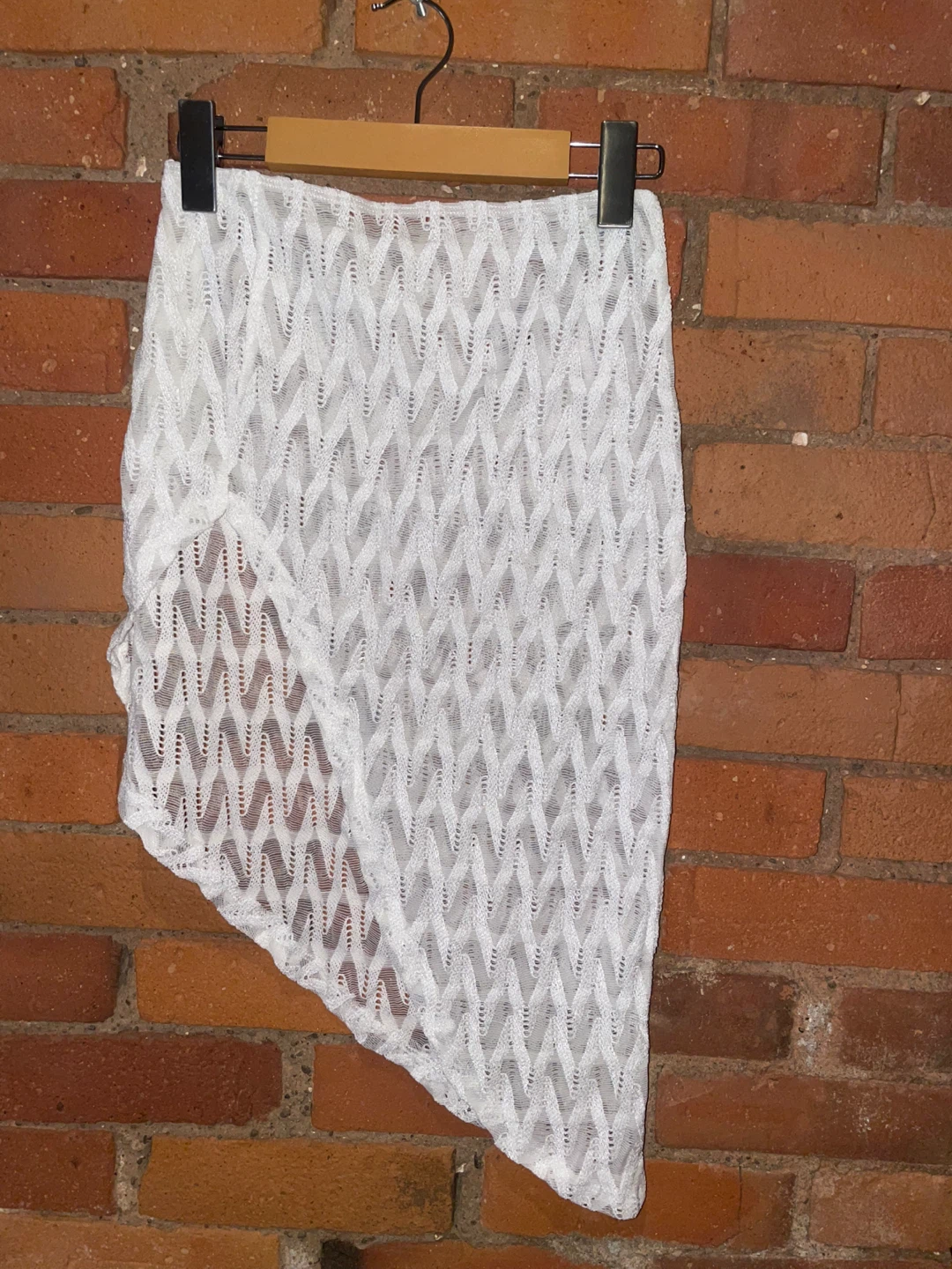 White Lace Mini Skirt swim cover up