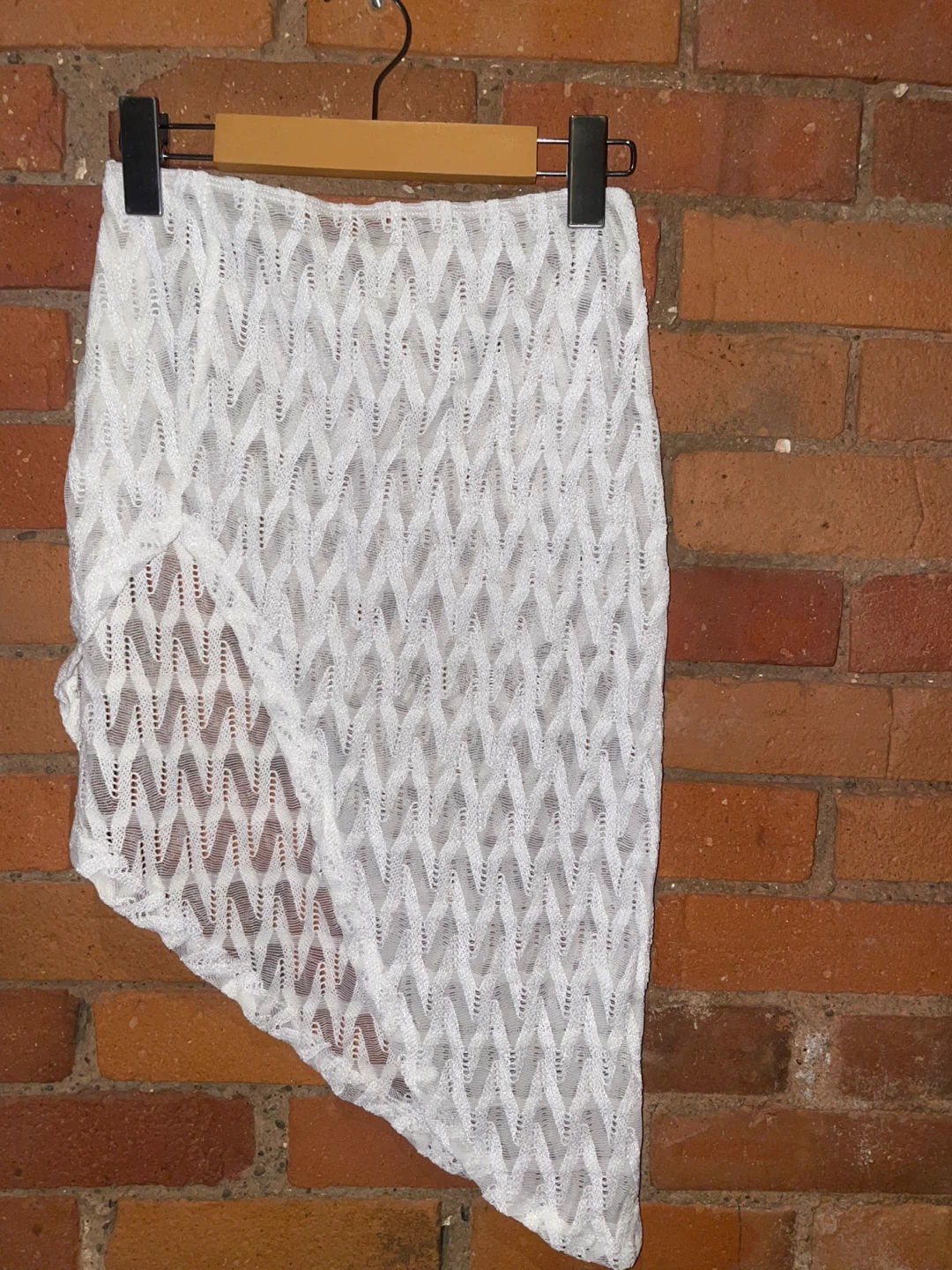 White Lace Mini Skirt swim cover up - photo 2
