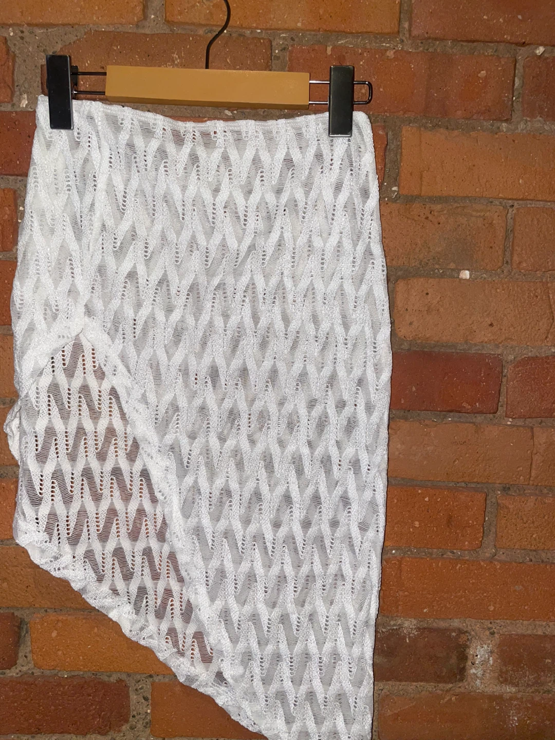 White Lace Mini Skirt swim cover up - photo 3