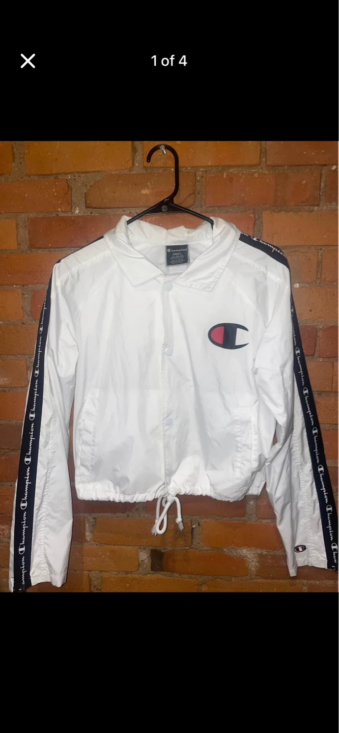 Champion White Jacket with Logo
