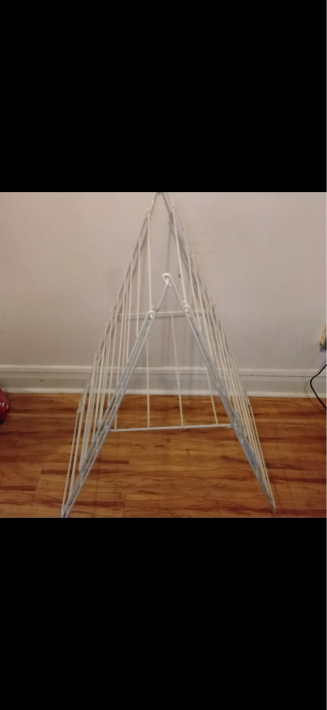 White Metal Clothes Drying Rack - photo 3