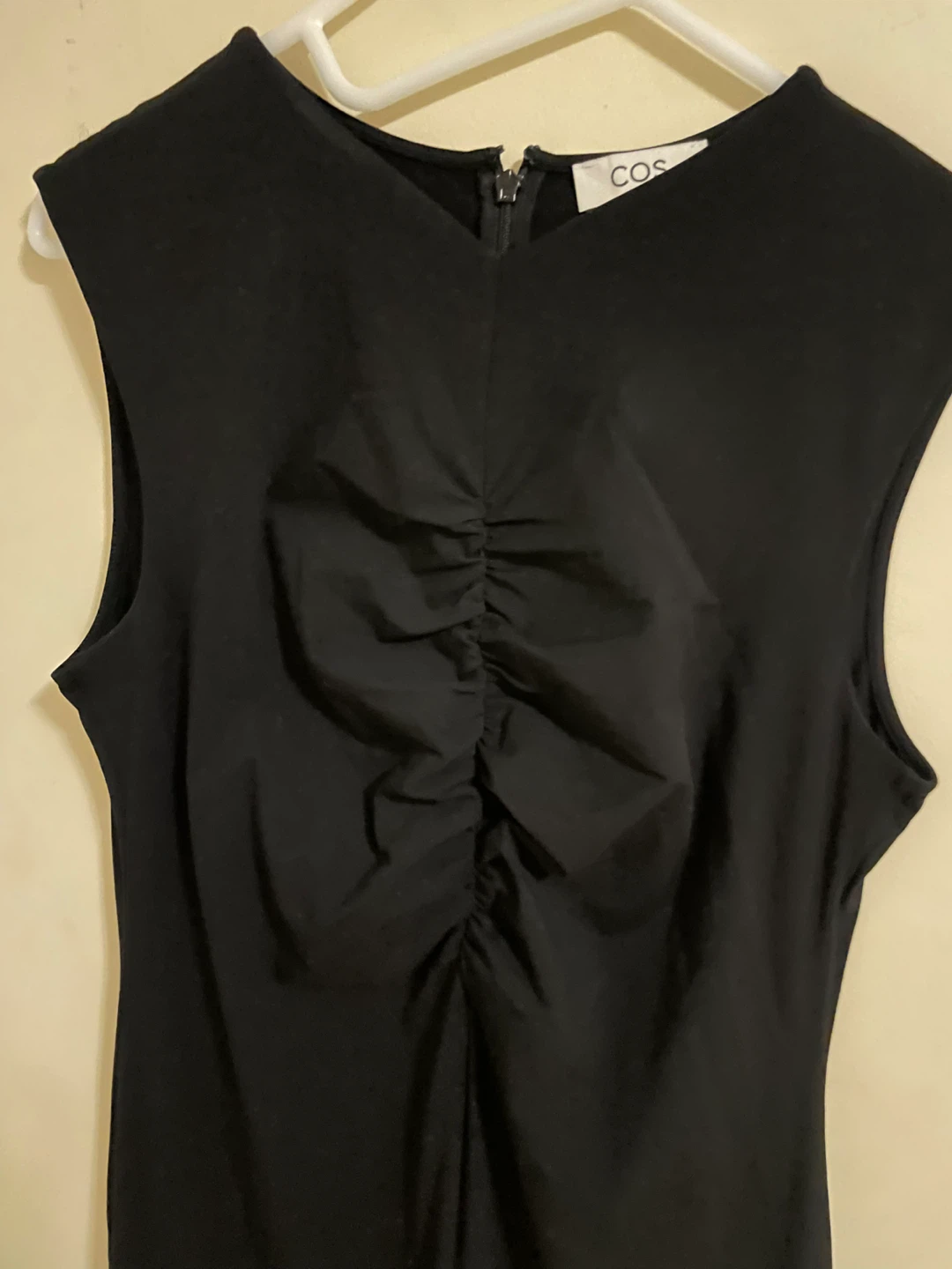 COS Black Sleeveless Ruched Midi Dress - EUR M - photo 2