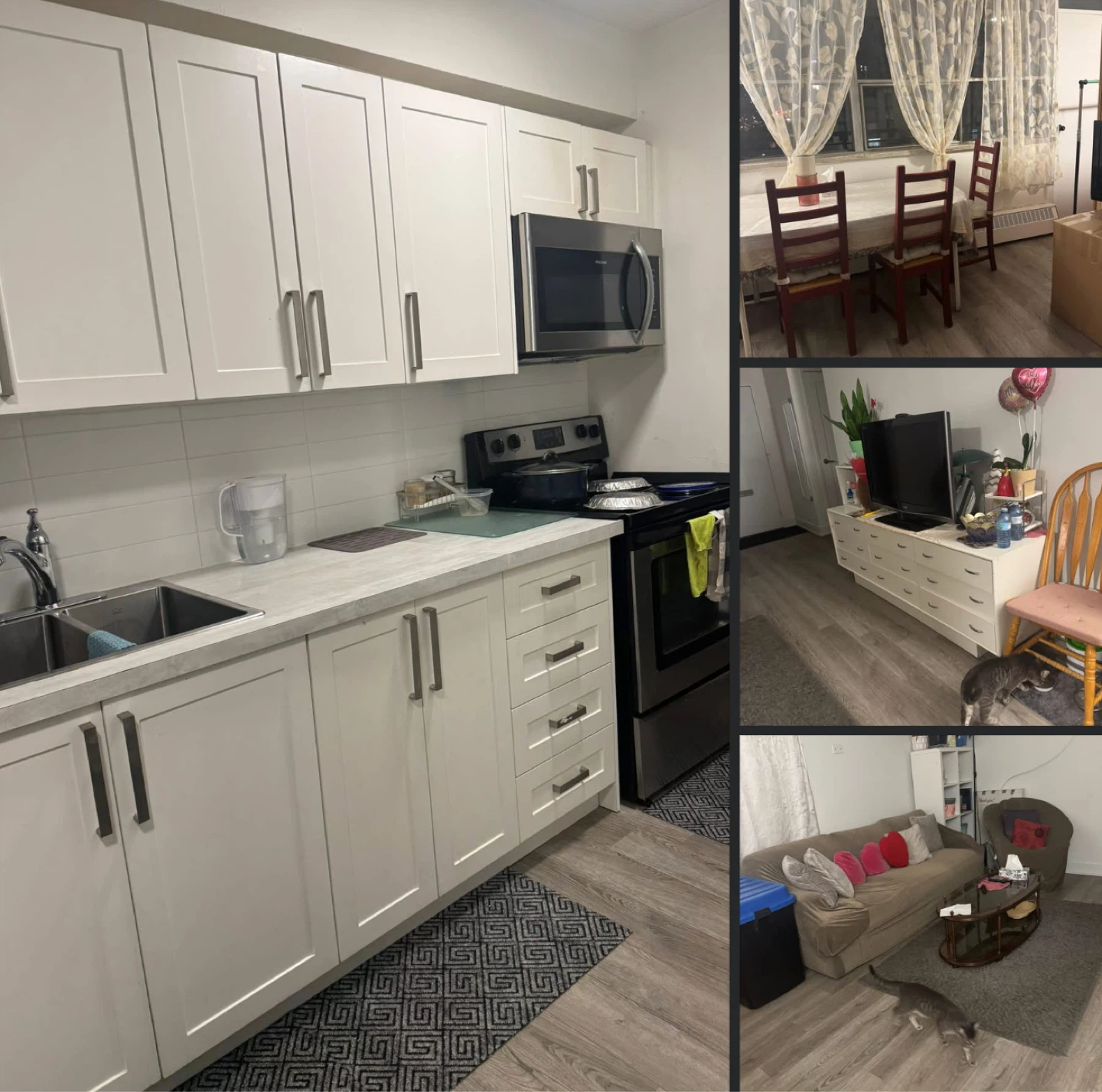 1BR for rent on 2BR with shared washroom/kitchen apartment