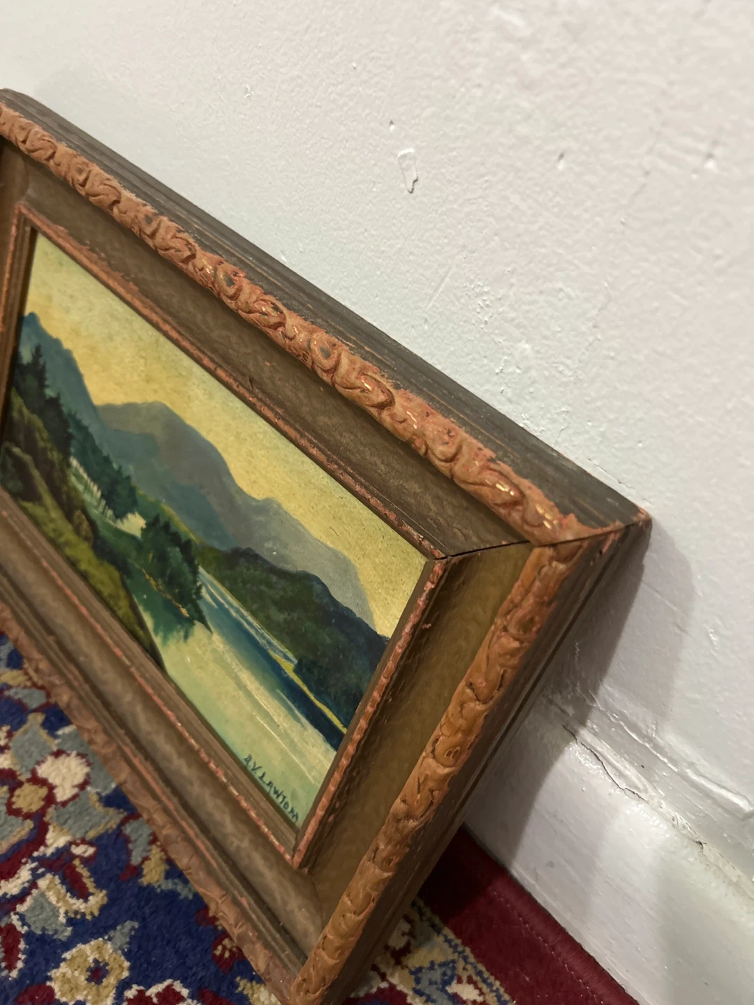 Framed Landscape Painting by A.V. Lawom - photo 2