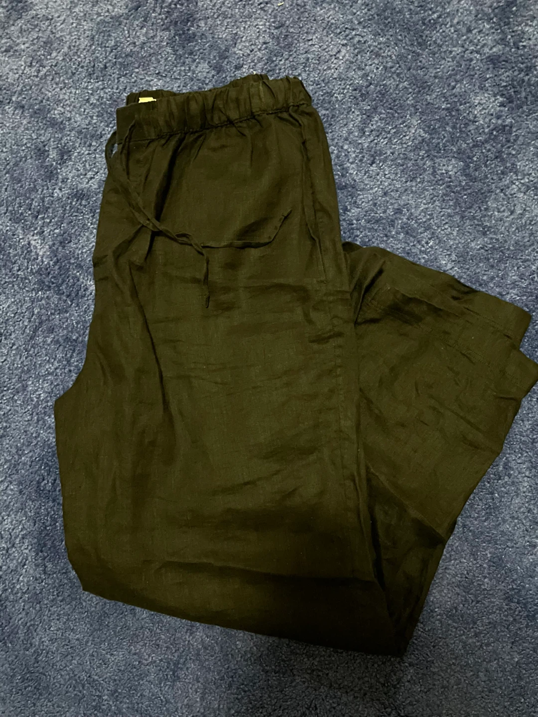 ARKET Black Linen Trousers Size Large