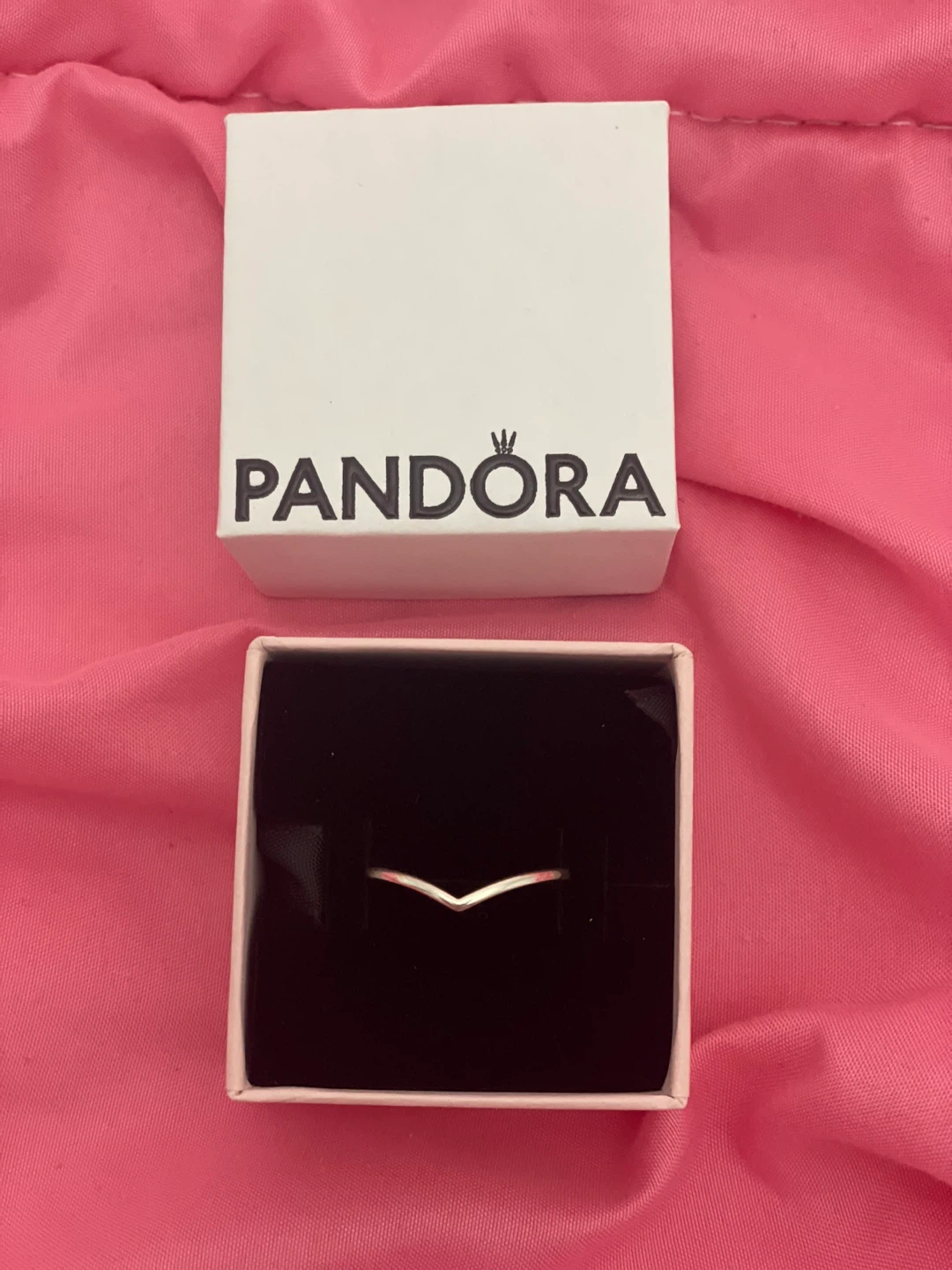 NEW! Pandora Polished Wishbone Sterling Silver Ring