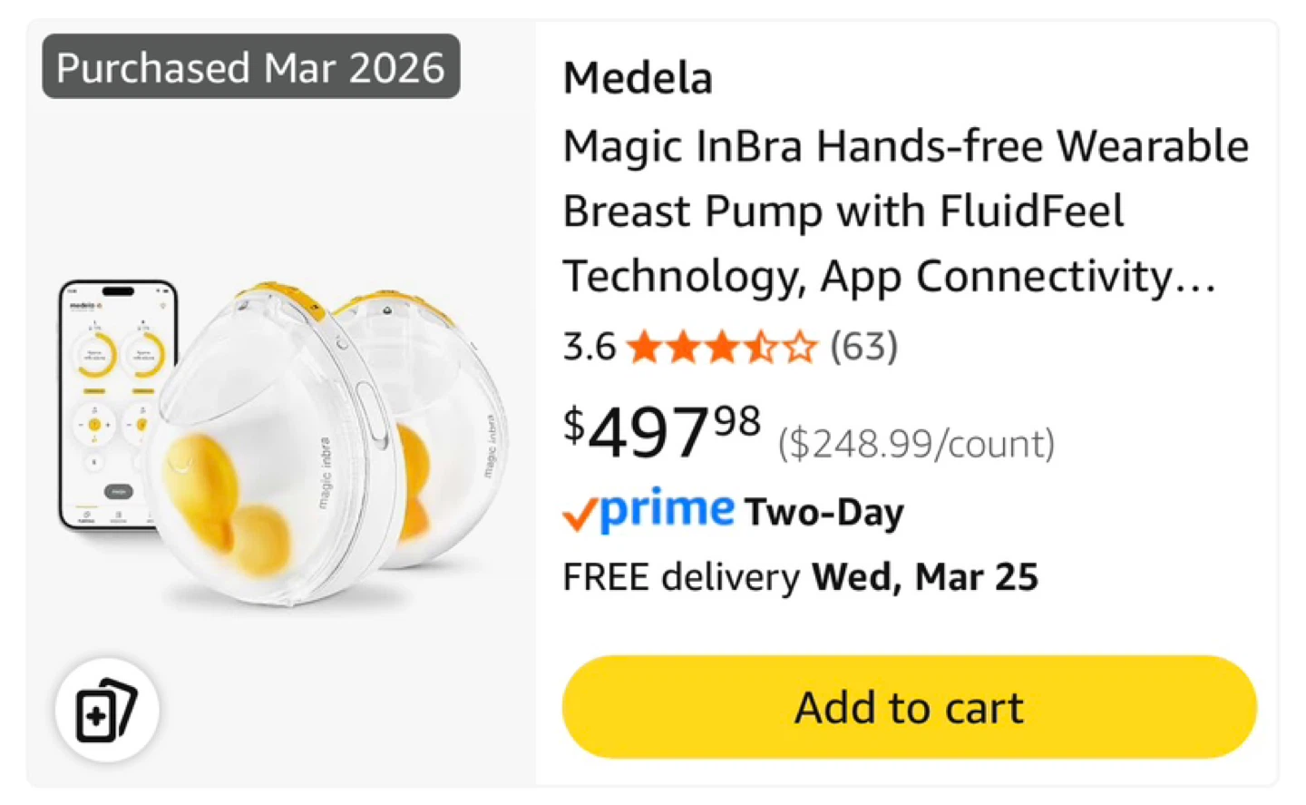Medela Magic InBra Hands-free Wearable Breast Pump - photo 3
