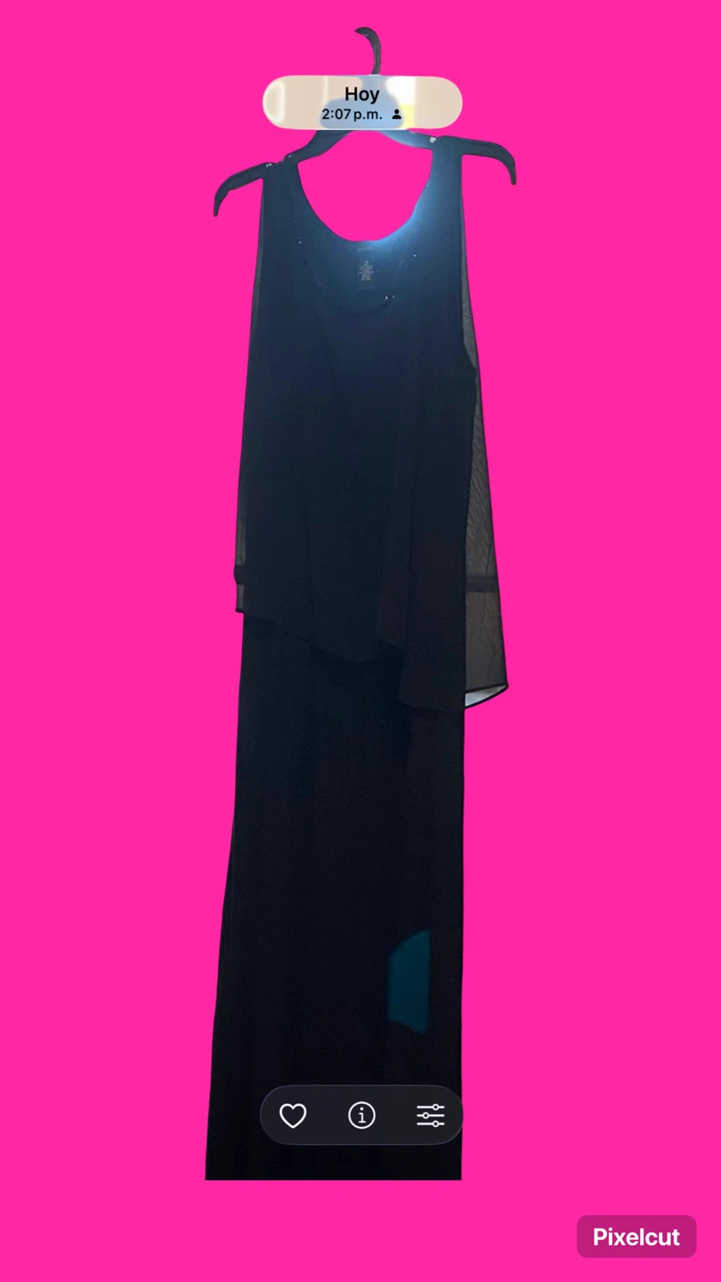 Black Tank Dress with Sequined Embellishments