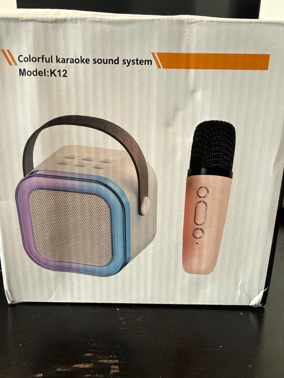 Colorful Karaoke Sound System Model K12 with Microphone