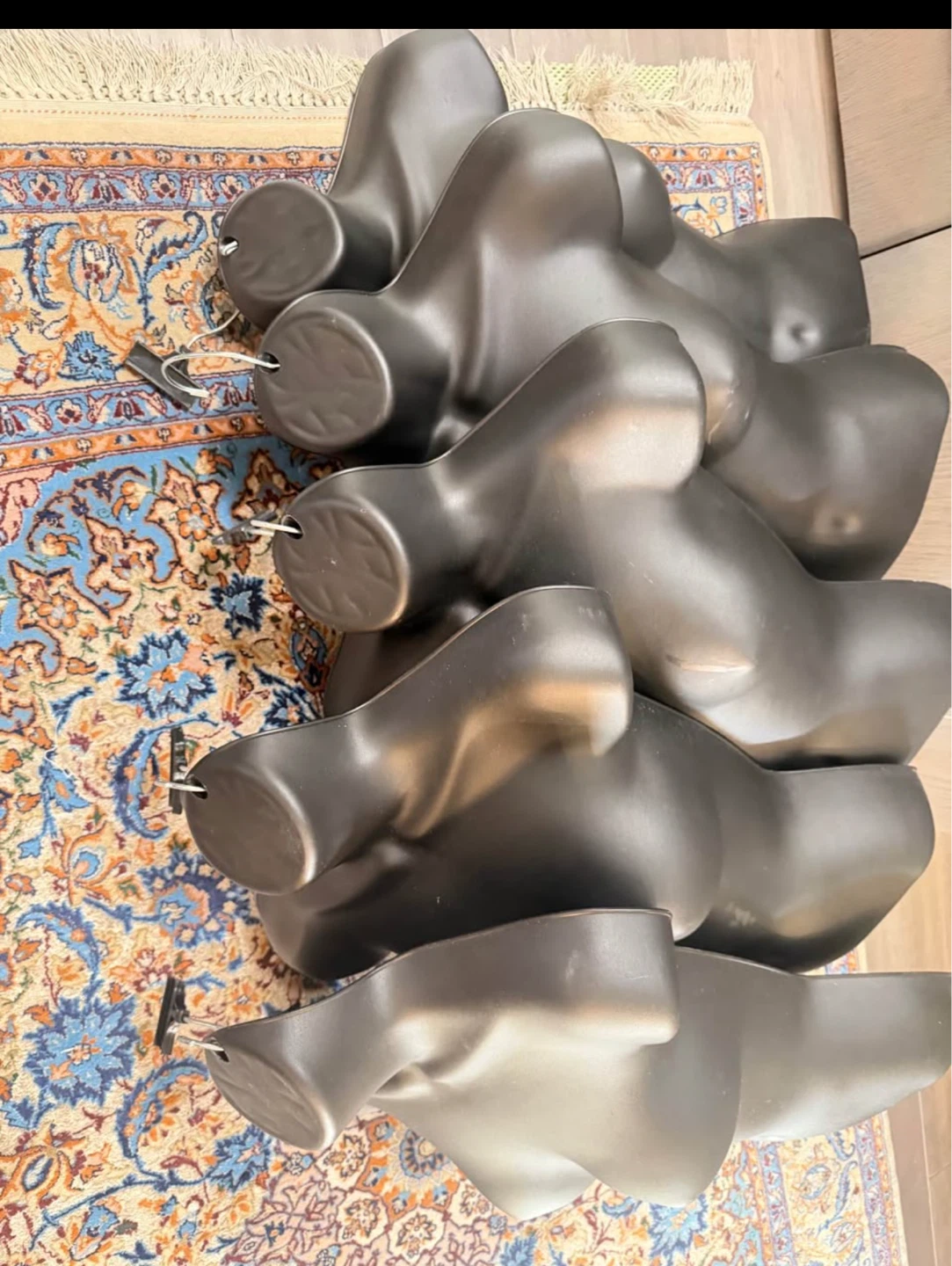Set of 5 Black Plastic Torso Mannequins - photo 4