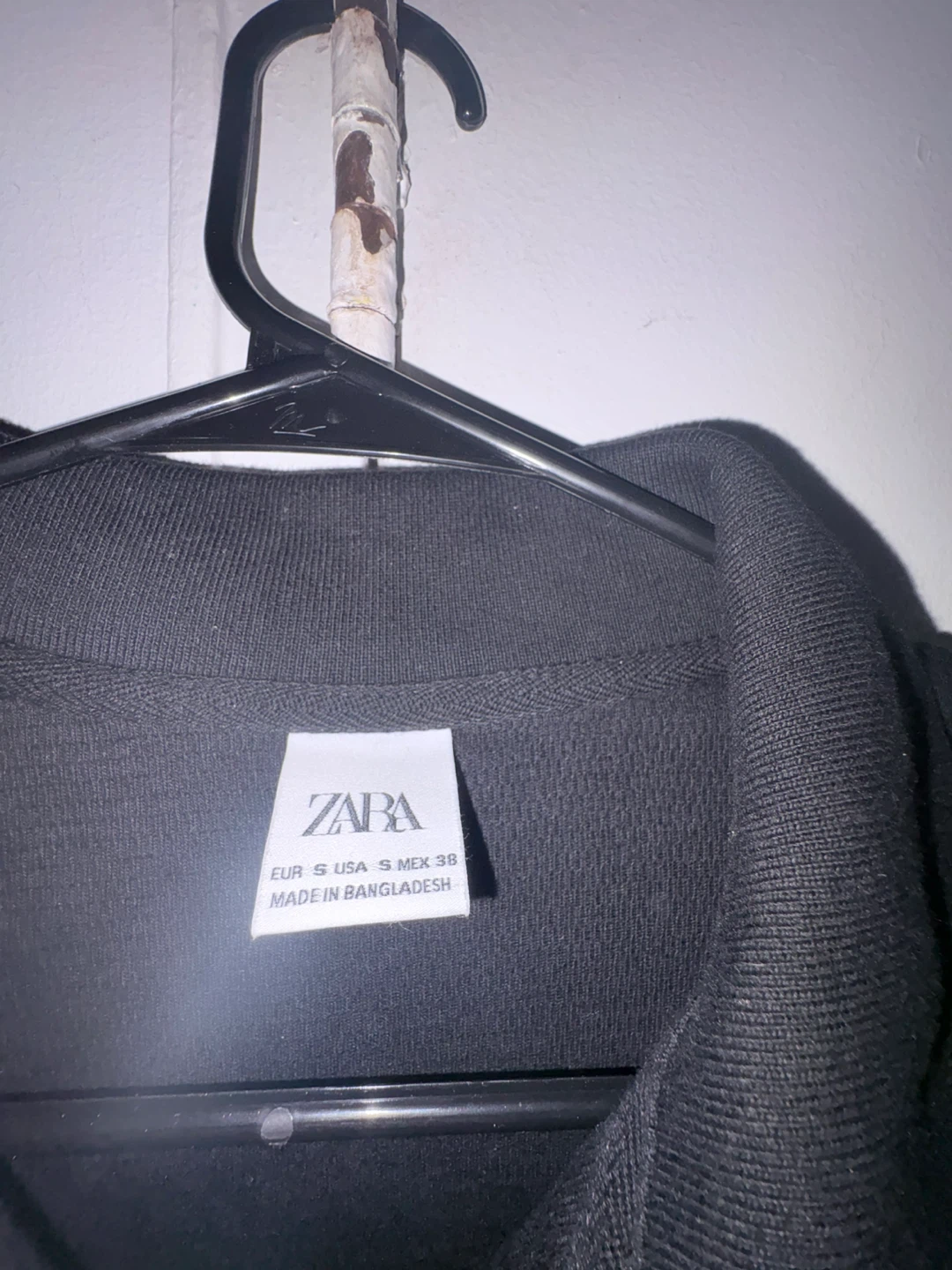 ZARA Black 1/4 Zip Sweatshirt - Size S