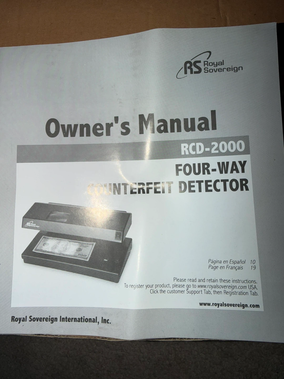 Royal Sovereign RCD-2000 Counterfeit Detector - photo 4