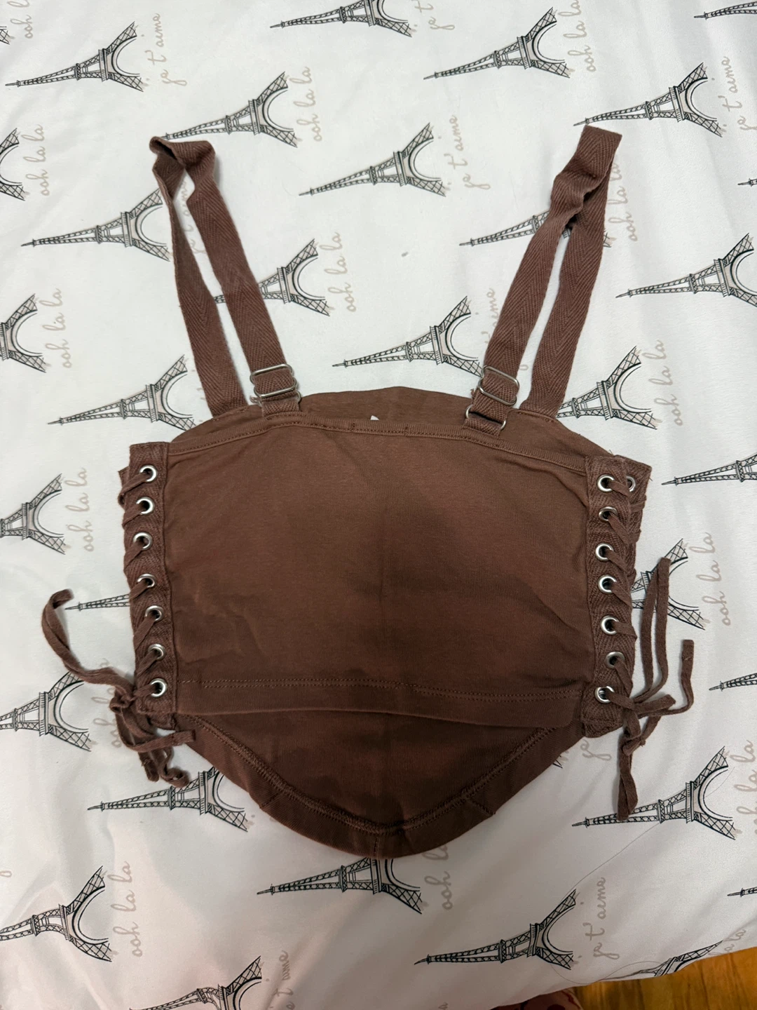 Garage Women's Brown "Cowgirl" Corset Top - XS - photo 3