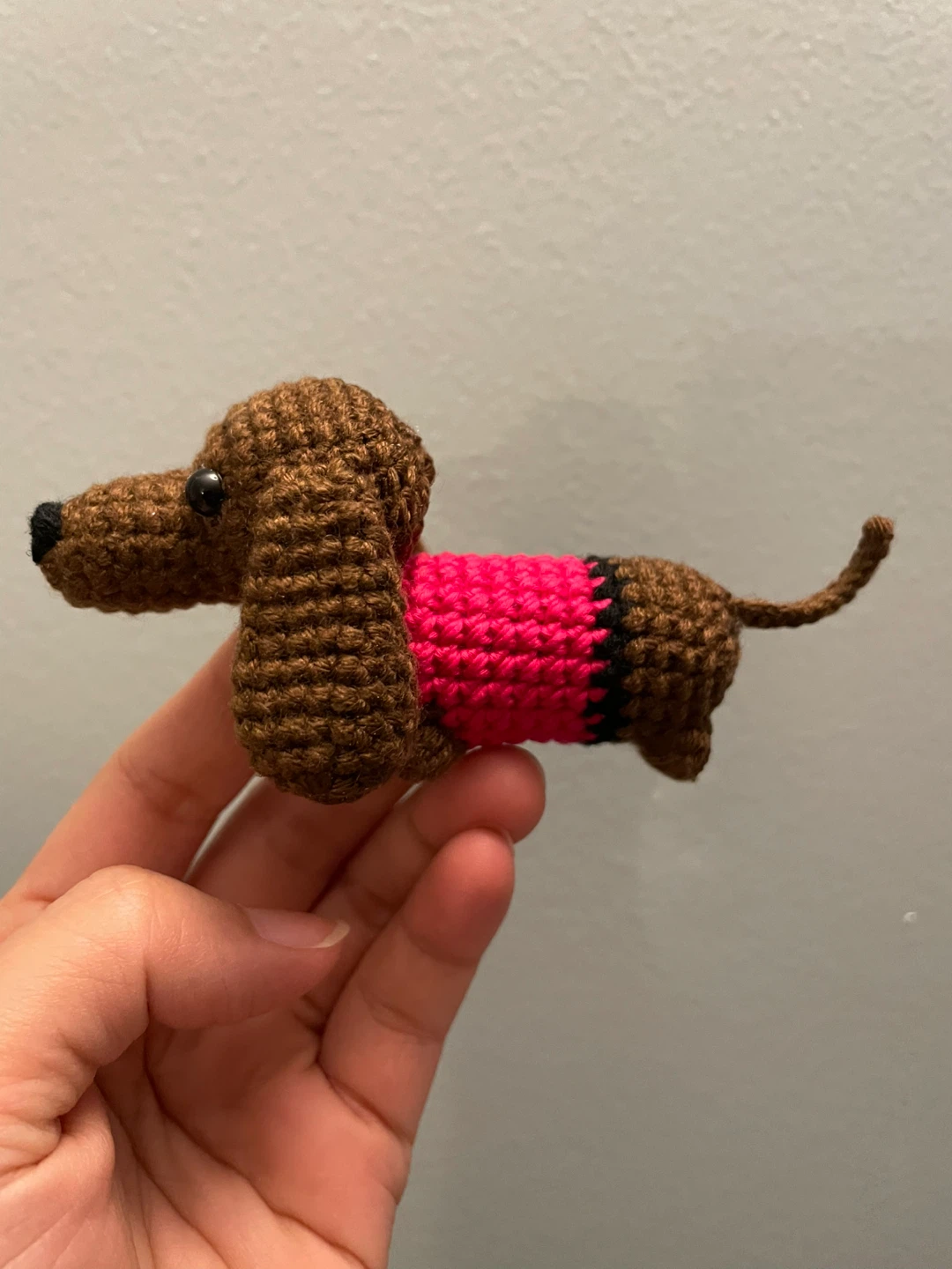Crocheted Dachshund Dog Amigurumi