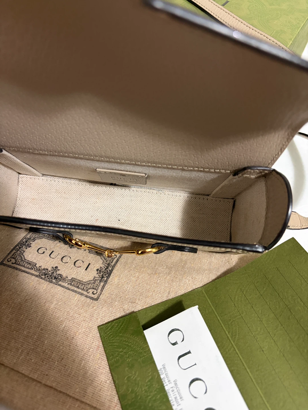 Gucci Horsebit 1955 Mini Bag Beige GG Supreme Canvas - photo 4